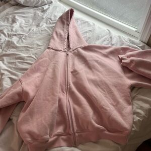 Aritzia Pink Sweatfleece jacket